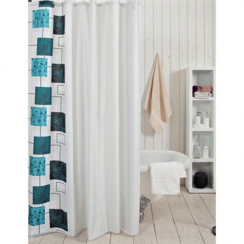 Glam Blue Box Shower Curtain